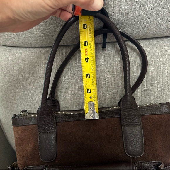 Borsetta Milano Handbag- pebble leather and suede brown - Picture 11 of 11